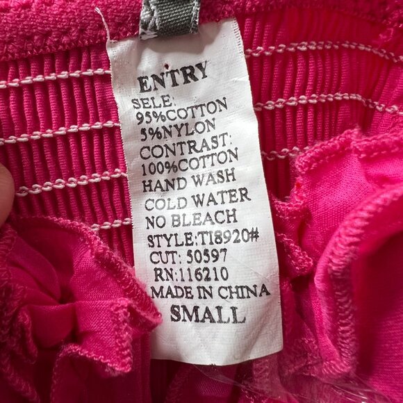 Entry Pink Ruffled Halter Top Size S - Picture 6 of 9